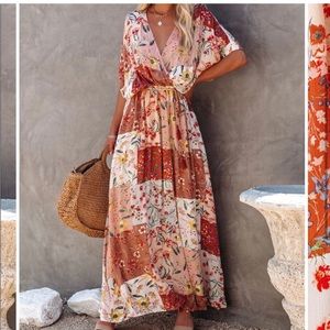 Vici Collection Patchwork Maxi dress Size XS